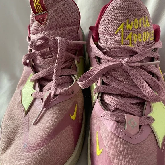 Nike Women's Pink and Yellow Athletic Shoes - Picture 2 of 4